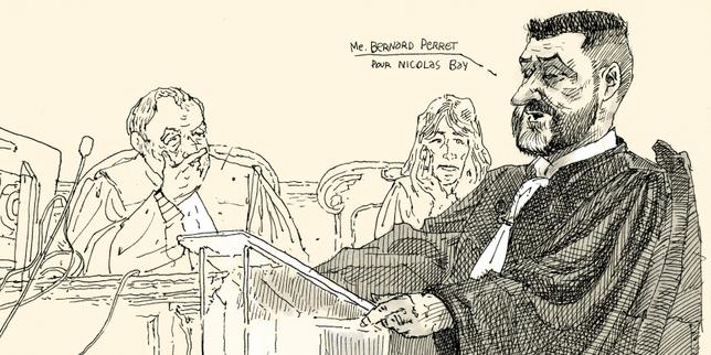 Richiesta di rilascio in appello: Bay, Aliot e assistente del RN in tribunale